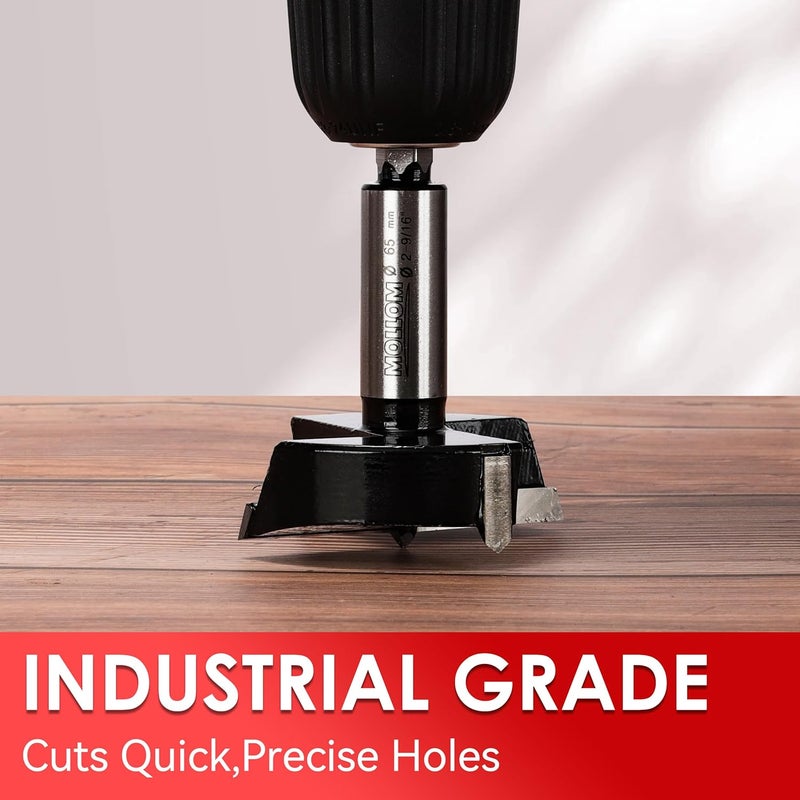 Mollom 1-5/8" (41.2mm) Forstner Drill Bit for Precise Woodworking with Durable YG8 Carbide Thickness of 2.0mm,This Hinge Cutter Tool is Ideal for Hard Wood, Plastic, Plywood - Image 4